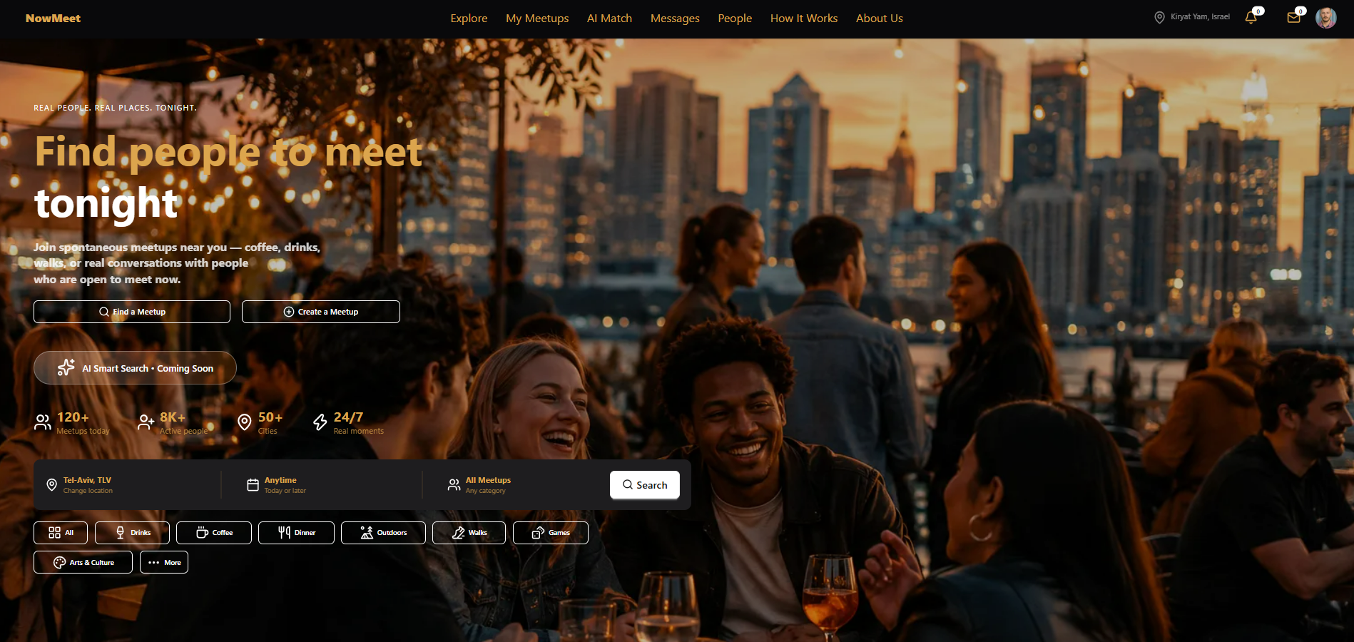 NowMeet application screenshot